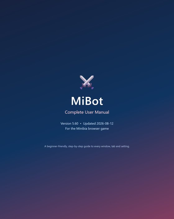 Cover of the MiBot user manual, version 5.60